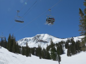 You'll see nothing but skis dangling from the Collins chairlift at Alta Ski Area in Utah. (file photo: FTO/Marc Guido)