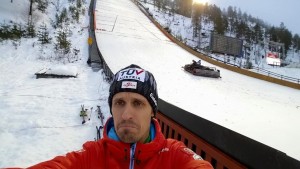 Austrian Nordic Combined skier Lukas Klapfer expresses his disappointment in Ruka on Sunday. (photo: Facebook)