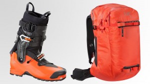 Arc'teryx's new Procline ski boot and Voltair avalanche airbag. (photo: Arc'teryx)