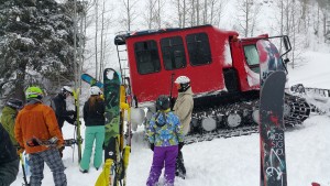 At the bottom of POF, heading back up for another run. (photo: FTO/Marc Guido)