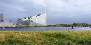 The new Copenhill / Amager Bakke waste-to-energy plant in Copenhagen, Denmark will feature a rooftop ski slope. (image: Babcock & Wilcox Vølund)