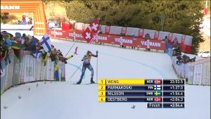 The U.S. Ski Team's Jessie Diggins climbs Alpe Cermis.