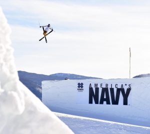 Estonia's Kelly Sildaru takes her second gold at X Games Aspen 2017 in women's ski big air. (photo: ESPN)