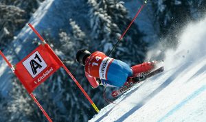 Travis Ganong,of Squaw Valley, Calif., finished 11th in Friday’s Audi FIS Ski World Cup super G in Kitzbuehel, Austria. (photo: Getty Images/Agence Zoom-Alain Grosclaude via USSA)