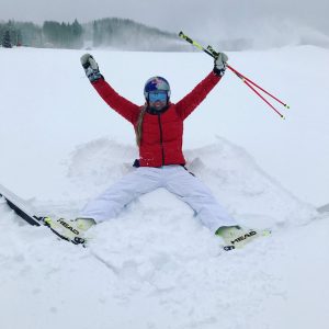 Lindsey Vonn back on snow yesterday. (photo: Twitter/Lindsey Vonn)