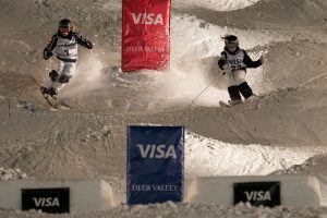 Saturday night's dual moguls competition at Deer Valley was electrifying. (photo: Steven Earl)