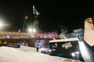 Austria's Anna Gasser cements her World Cup title on Saturday night in Quebec City, Canada. (photo: Renaud Philippe)