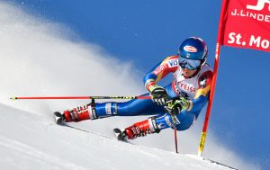 Mikaela Shiffrin grabbed her first giant slalom medal at the 2017 FIS Alpine World Ski Championships in St Moritz. (photo: Getty Images/AFP-Fabrice Coffrini via USSA)