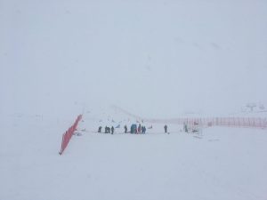 Stormy weather today has postponed the World Championships PGS and PSL in Sierra Nevada, Spain. (photo: FIS)