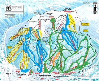 The front side trail map of Copper Mt. (click on image to open a full-size map in a new browser window)