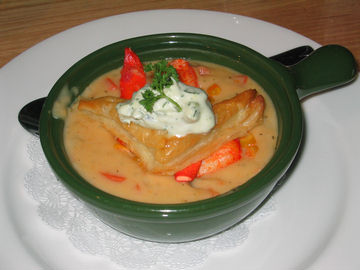 Lobster chowder at Royal Street Café.