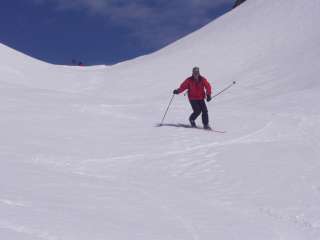 The author's telemark equipment was a novelty amongst the group.