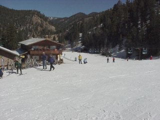 Red River's Gold Rush slope and Ski Chalet