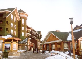 Snowshoe's mountaintop village
