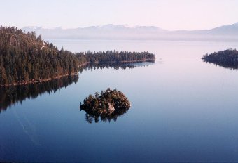 Emerald Bay, en route from South Lake Tahoe to Squaw Valley along scenic Highway 89 (photo Leigh Daboll)