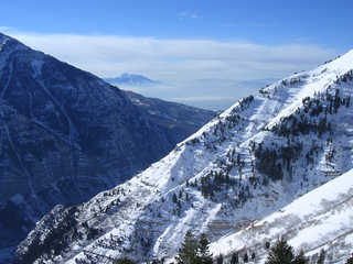 Views through Provo Canyon and across the Utah Valley from Sundance's 8,250-foot summit. (photo: FTO/Marc Guido)