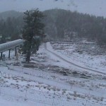First snow at the Tubing Hill at Heavenly today (photo: Heavenly Mountain Resort)