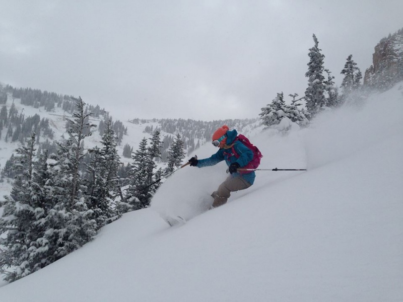 Alta, Utah -- and yes, this was taken today! (photo Eric Fabbri; Skier: Caroline Gleich)