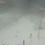 A live webcam screenshot from the top of the North Ridge Triple. (photo: Killington Resort)