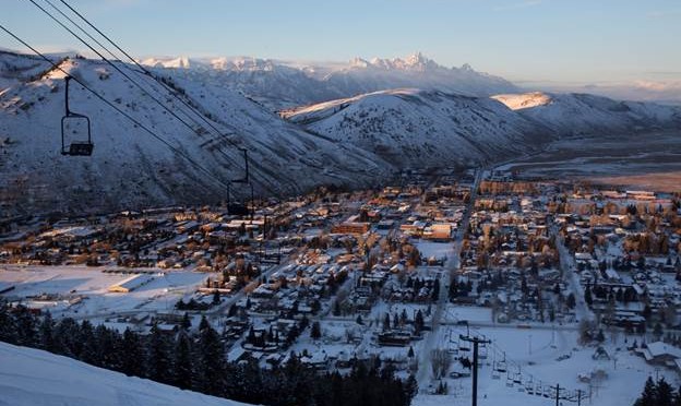 Snow King's slopes hover above the resort town of Jackson, Wyo. (file photo: Snow King Resort)