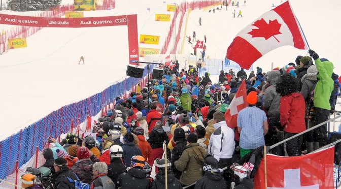 Canadian crowds cheer on their heroes at Lake Louise in 2011. (file photo: Peak Photography/ACA)