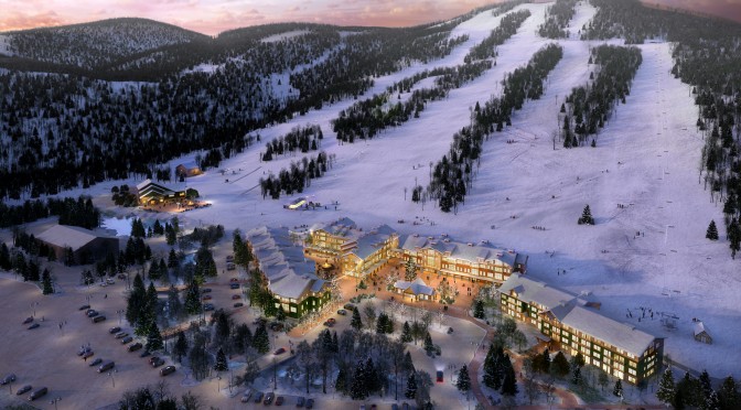 An artist's rendering of Cranmore's Master Plan. (image: Cranmore Mountain Resort)