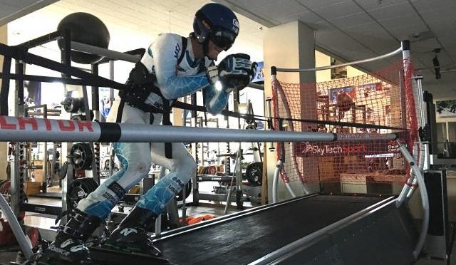 The ski simulator at the USSA Center of Excellence in Park City, Utah. (photo: USSA)