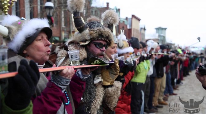 Revelers break out the shot-ski at Ullr Fest in Breckenridge, Colo. in 2016. (file photo: YouTube)