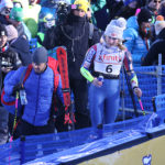 U.S.A.’s Mikaela Shiffrin leaves the finish area after competing in the first run at the women’s Audi FIS Ski World Cup giant slalom race at Killington in Vermont on Saturday, November 25, 2017. (FTO photo: Martin Griff)