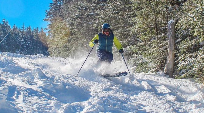 Skiers enjoy fresh snow on Saturday at Wildcat Mountain. (photo: Wildcat Mountain Ski Area)