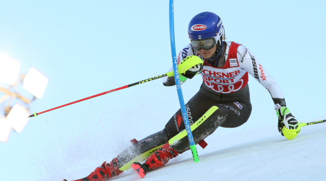 Mikaela Shiffrin won Saturday's FIS Ski World Cup Women's slalom in Levi Finland. (photo: Getty Images/Agence Zoom - Christophe Pallot)